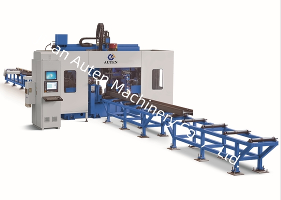 2000~13000mm Balkenlänge CNC H Balkenbohrmaschine 2KW Servomotor der Bohrungszufuhr