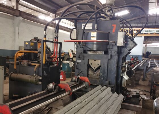 Power Tower Used Cnc Angle Steel Punching Shearing Machine Line With CNC Feeding Trolley