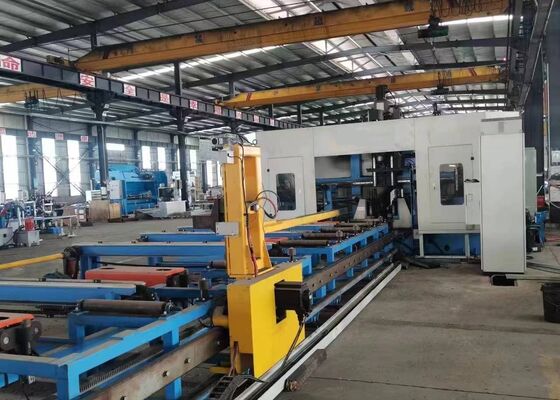 Model BHD1250C CNC H Beam Drilling Sawing And Shearing Machine Line BT40 Main Spindle