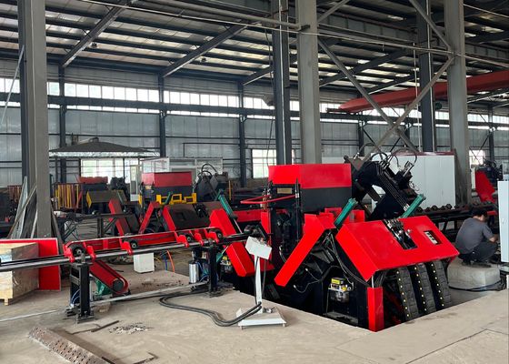Hocheffiziente automatisierte CNC-Winkel-Linienmaschine für das Bohren und Stempeln von Stahl mit großem Winkel