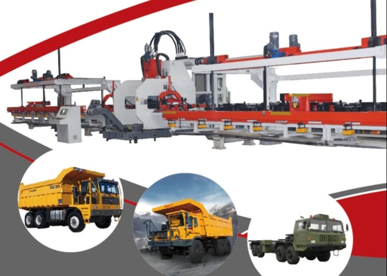 120 Tonnen Nennkraft CNC-Plattenstanz-Produktionslinie 25 Module für LKW-Flachbalken
