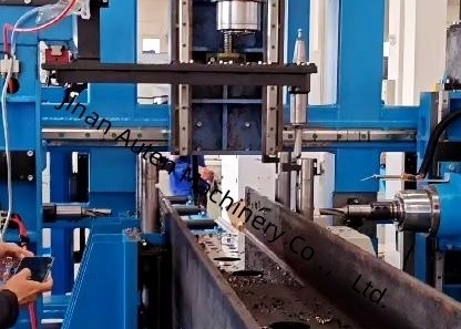 3 Sätze Werkzeugmagazin 3D CNC H-Strahlbohrmaschine und Schneidmaschine Φ10 Hydraulische Kennzeichnungseinheit Zeichengröße