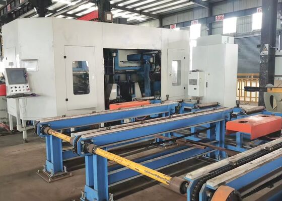 7 MPa Druck der Hydraulikpumpe Cnc-Beam-Bohrlinie 2x3 KW Zuführungsservomotorleistung