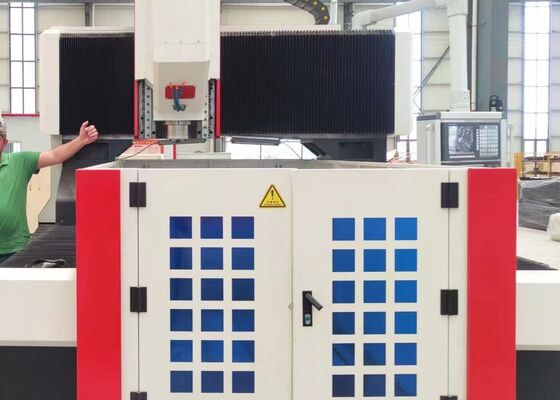 1200x1200mm Größe Stahlplattenflansche Verarbeitung CNC Bohrmaschine 18mm T-Slot Breite