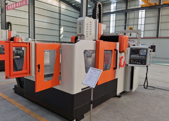 1200x1200mm Größe Stahlplattenflansche Verarbeitung CNC Bohrmaschine 18mm T-Slot Breite