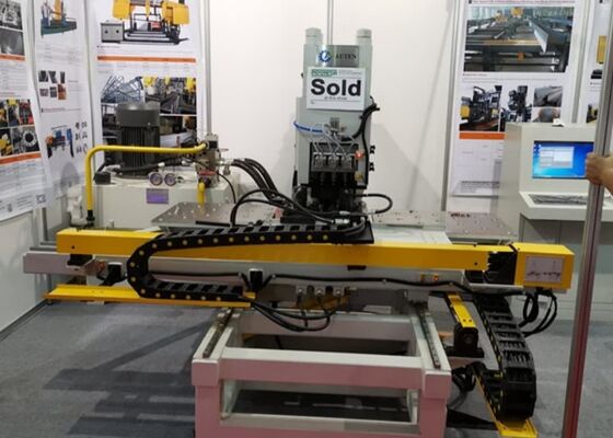 Steel Structure Fabrication PLC Controlled Punching Machine Transmission Tower Manufacturing