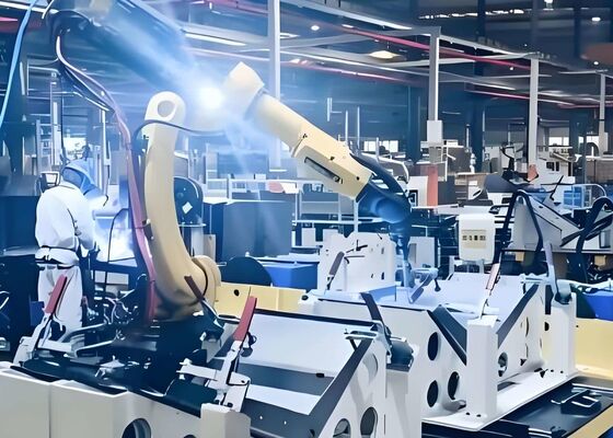 With Welding Torch Standard Robotic Welding Workstation In Engineering Machinery And Shipbuilding