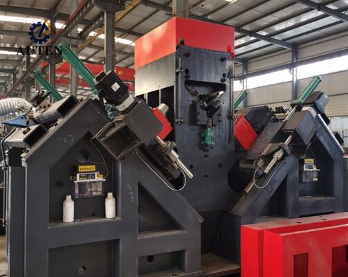 Intelligent CNC Angle Drilling And Marking Machine With 6 Drilling Heads