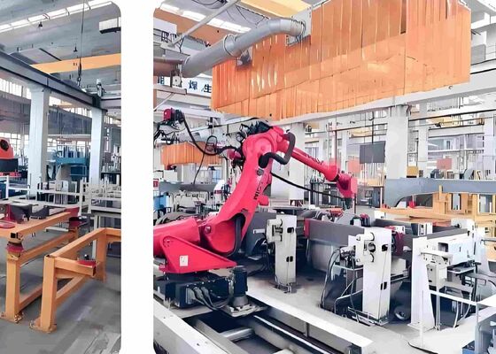 Flexibler Standard-Roboterschweißarbeitsplatz für Maschinenbauausrüstung und Schiffbau
