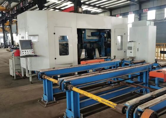 Model BHD1250C CNC H Beam Drilling Sawing And Shearing Machine Line BT40 Main Spindle
