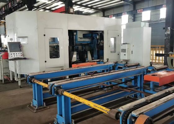 40mm Max. Hole Diameter CNC I Beam Drilling Sawing And Cut Machine Line With PLC Control