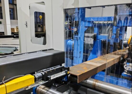 This CNC Beam Drilling Cutting Machine Line Featuring Three High-Speed Precision Spindle Units